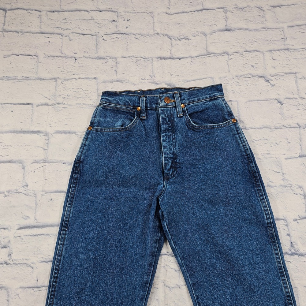 Wrangler Jeans Women 1x32 Blue High Rise Straight Leg Western Classic Denim VTG - Picture 2 of 10